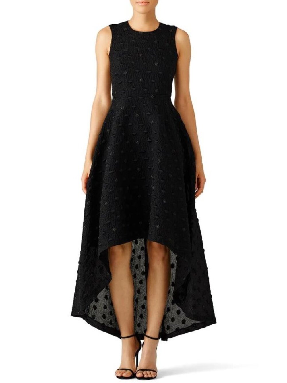 HUNTER BELL Women's Black Sparkle Dot Dress Size 10